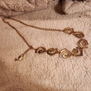 Vintage Gold Chain Belt Fashion. fish dangle from extender..chic!